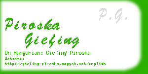 piroska giefing business card